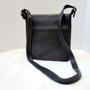 Vtg Coach Legacy Flap 9144 Black Leather Crossbody Bag